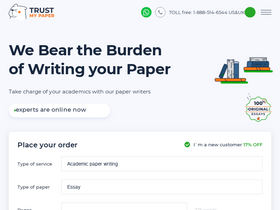 'trustmypaper.com' screenshot