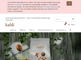 Kaldi homepage screenshot