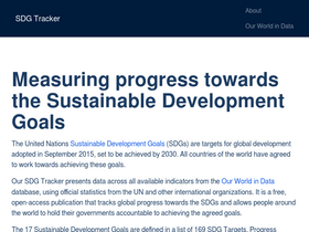 'sdg-tracker.org' screenshot