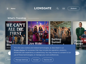 'lionsgate.com' screenshot