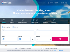 'edestinos.com.pe' screenshot