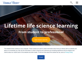 'visiblebody.com' screenshot