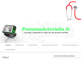 'pressionarterielle.fr' screenshot