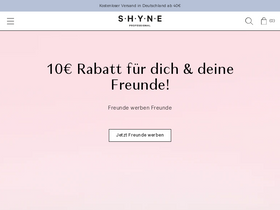 myshyne.com homepage screenshot