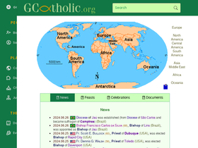 'gcatholic.org' screenshot