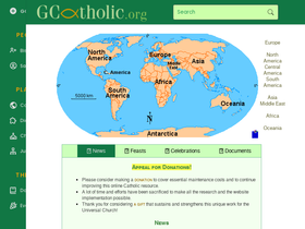 'gcatholic.org' screenshot