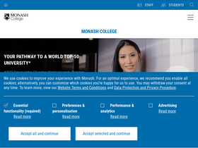 'monashcollege.edu.au' screenshot