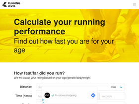 'runninglevel.com' screenshot
