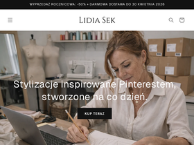 lidiasek.com homepage screenshot