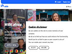 'widu.africa' screenshot