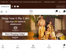adiakshoy.com homepage screenshot