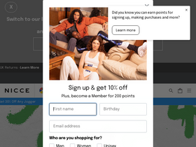 'nicceclothing.com' screenshot