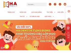 'hacentre.edu.vn' screenshot