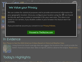 'theskylive.com' screenshot