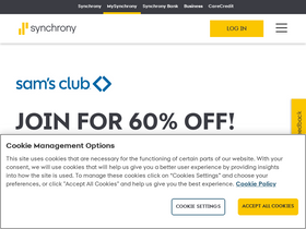'mysynchrony.com' screenshot