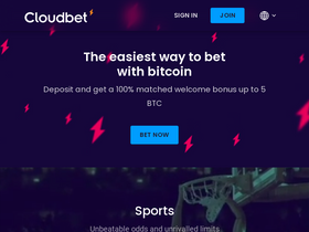 'cloudbet.com' screenshot