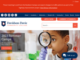 'davidsondavie.edu' screenshot