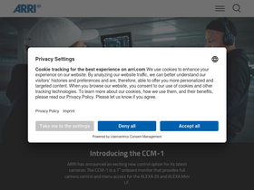 'arri.com' screenshot