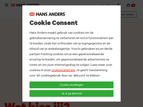 'hansanders.be' screenshot