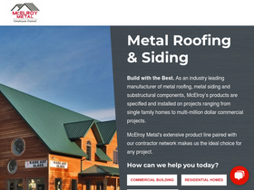 'mcelroymetal.com' screenshot