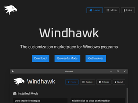 'windhawk.net' screenshot