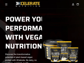 Xceleratenutrition homepage screenshot