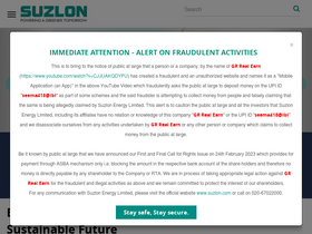 'suzlon.com' screenshot