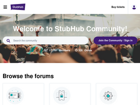 'stubhub.community' screenshot