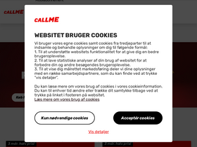 'callme.dk' screenshot