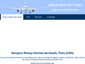 'aeroports-paris.info' screenshot