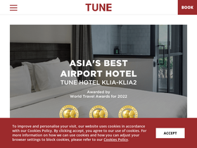 'tunehotels.com' screenshot