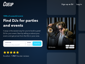 'cueup.io' screenshot
