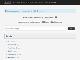 'dicasedetonados.com' screenshot