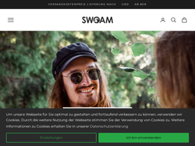 Swoam Bottle homepage screenshot