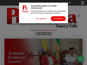 'proclamadelcauca.com' screenshot