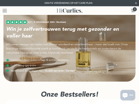 hicurlies.com homepage screenshot