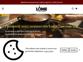 lodgecastiron.com homepage screenshot