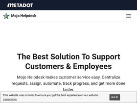 'mojohelpdesk.com' screenshot