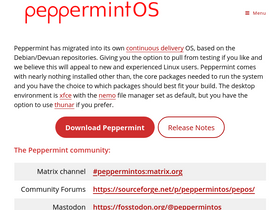 'peppermintos.com' screenshot