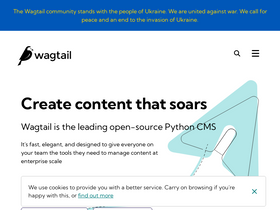 'wagtail.org' screenshot