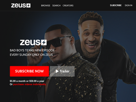 'thezeusnetwork.com' screenshot