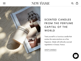 newflame.co homepage screenshot