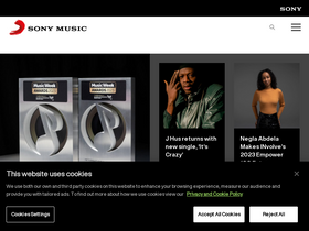 'sonymusic.co.uk' screenshot