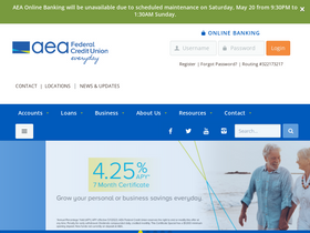 'aeafcu.org' screenshot