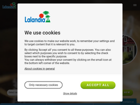 'lalandia.dk' screenshot