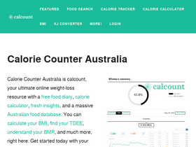 'caloriecounter.com.au' screenshot
