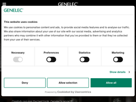 'genelec.com' screenshot