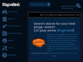 'bingeclock.com' screenshot