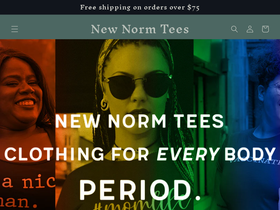 newnormtees.com homepage screenshot