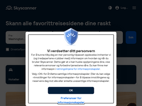 'skyscanner.no' screenshot